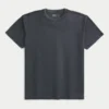 T-shirt à col rond délavé décontracté T-shirt à col rond délavé décontracté