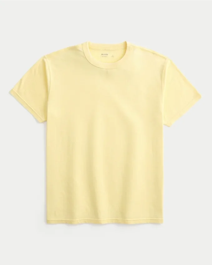 T-shirt à col rond délavé décontracté T-shirt à col rond délavé décontracté