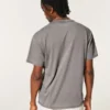 T-shirt à col rond délavé décontracté T-shirt à col rond délavé décontracté