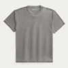 T-shirt à col rond délavé décontracté T-shirt à col rond délavé décontracté