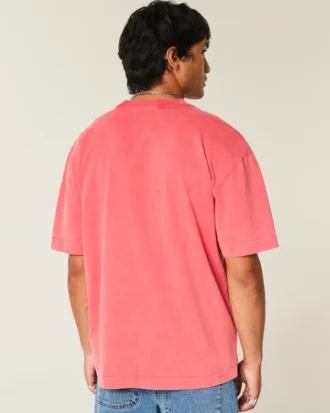 T-shirt à col rond en coton épais délavé