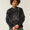 T-shirt à col rond en coton épais tie-dye