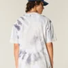 T-shirt à col rond en coton épais tie-dye T-shirt à col rond en coton épais tie-dye
