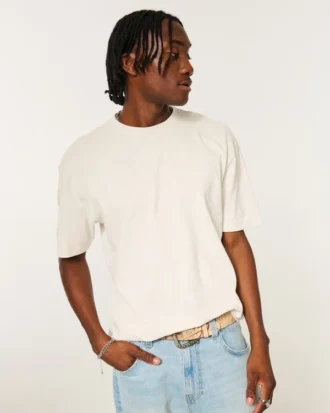 T-shirt à col rond et effet flammé