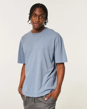 T-shirt à col rond et effet flammé