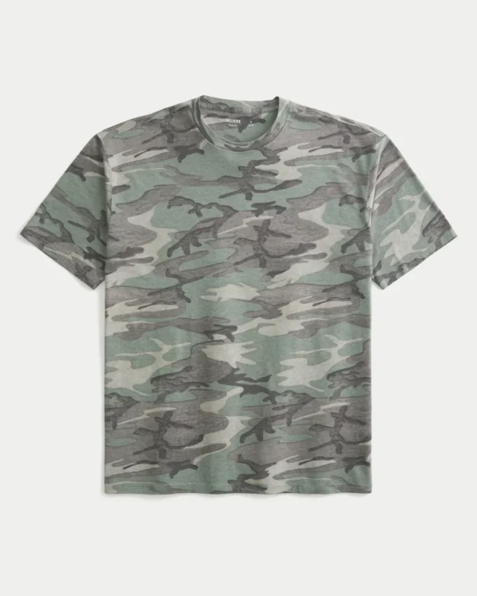 T-shirt à col rond et effet flammé T-shirt à col rond et effet flammé