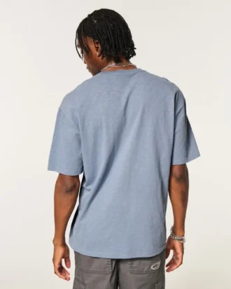 T-shirt à col rond et effet flammé