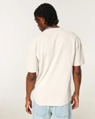 T-shirt à col rond et effet flammé