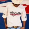 T-shirt court ample et épais avec motif Chevrolet