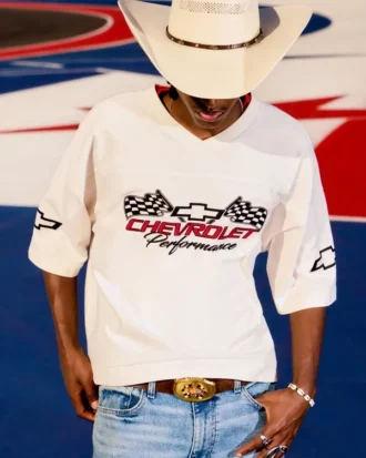 T-shirt court ample et épais avec motif Chevrolet