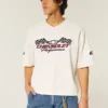 T-shirt court ample et épais avec motif Chevrolet