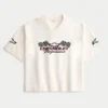 T-shirt court ample et épais avec motif Chevrolet