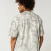 T-shirt court camouflage épais à col rond