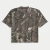 T-shirt court camouflage épais à col rond T-shirt court camouflage épais à col rond