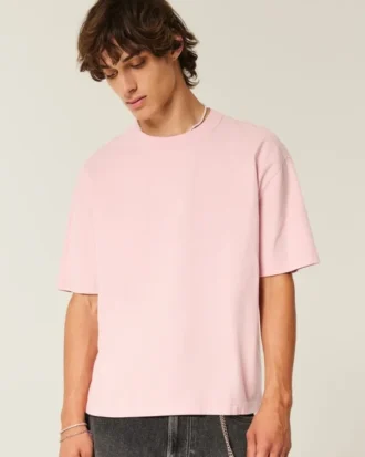 T-shirt court et épais délavé
