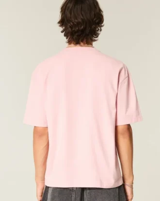 T-shirt court et épais délavé