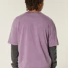 T-shirt court et épais délavé T-shirt court et épais délavé