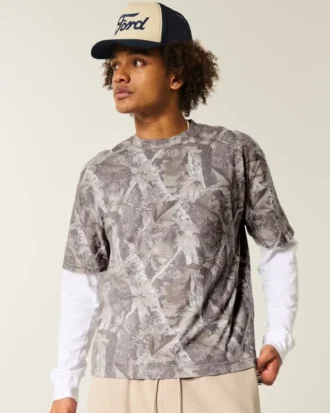 t shirt court et pais motif camouflage 1 330x413 - T-shirt court et &eacute;pais &agrave; motif camouflage