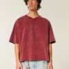 T-shirt de football graphique baggy court épais T-shirt de football graphique baggy court épais