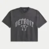 T-shirt de football graphique Detroit baggy épais T-shirt de football graphique Detroit baggy épais