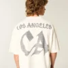 T-shirt de football graphique Los Angeles, coupe ample et épaisse T-shirt de football graphique Los Angeles, coupe ample et épaisse