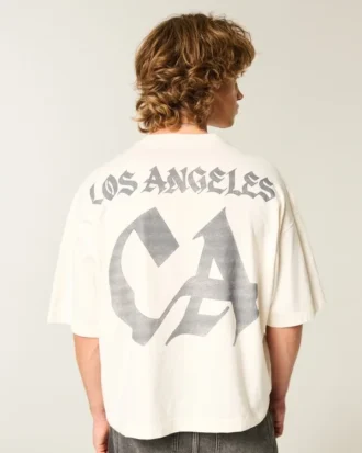 T-shirt de football graphique Los Angeles, coupe ample et épaisse T-shirt de football graphique Los Angeles, coupe ample et épaisse