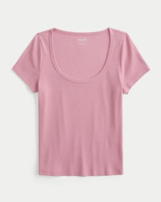 T-shirt à encolure dégagée