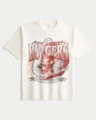 T-shirt graphique ample Rutgers University