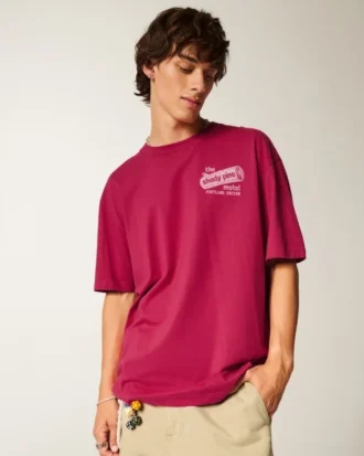 T-shirt graphique Baggy Cotton Shady Pine Motel