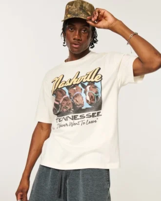 T-shirt graphique Boxy Cotton Nashville Tennessee