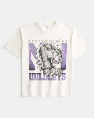 T-shirt graphique Boxy Northwestern University Wildcats T-shirt graphique Boxy Northwestern University Wildcats