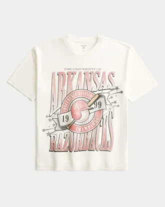 T-shirt graphique Boxy University of Arkansas Razorbacks