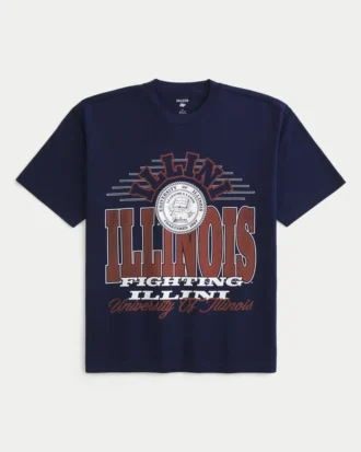 T-shirt graphique Boxy University of Illinois
