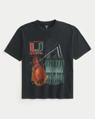 T-shirt graphique Boxy University of Miami Hurricanes