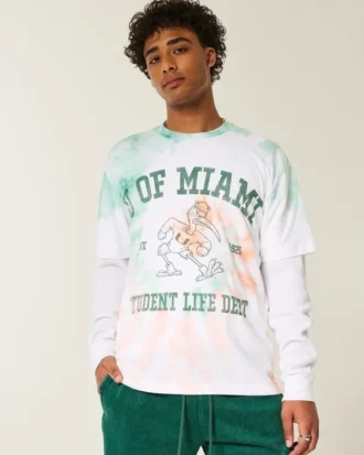 T-shirt graphique Boxy University of Miami Hurricanes