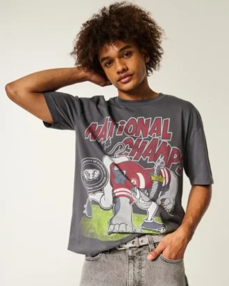T-shirt graphique carré Crimson Tide de l&rsquo;université d&rsquo;Alabama