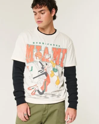 T-shirt graphique Disney Miami Hurricanes décontracté