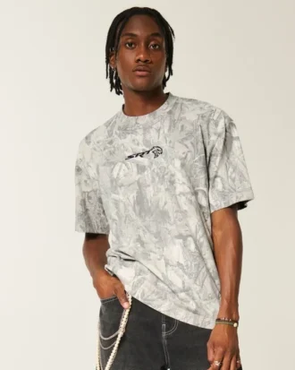 T-shirt graphique Dodge Challenger SRT camouflage épais et carré