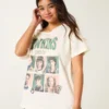 T-shirt graphique oversize à épaules dénudées Stranger Things