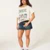 T-shirt graphique oversize à épaules dénudées Stranger Things