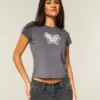 T-shirt graphique papillon facile à porter T-shirt graphique papillon facile à porter
