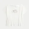 T-shirt à motif cœur et nœud dans le dos