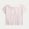 T-shirt à motif floral et nœud facile à nouer