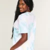 T-shirt oversize Tie-Dye I Heart UV Graphic