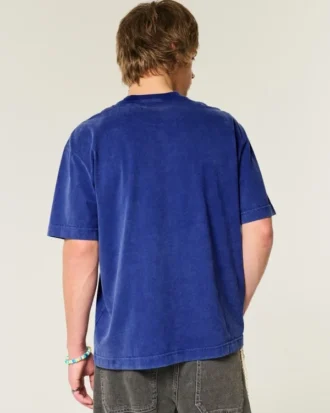 T-shirt épais à col rond et coupe carrée
