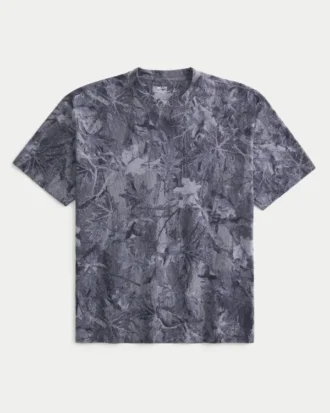 T-shirt épais à col rond et motif camouflage