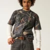 T-shirt épais à col rond et motif camouflage T-shirt épais à col rond et motif camouflage