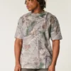 T-shirt épais à col rond et motif camouflage