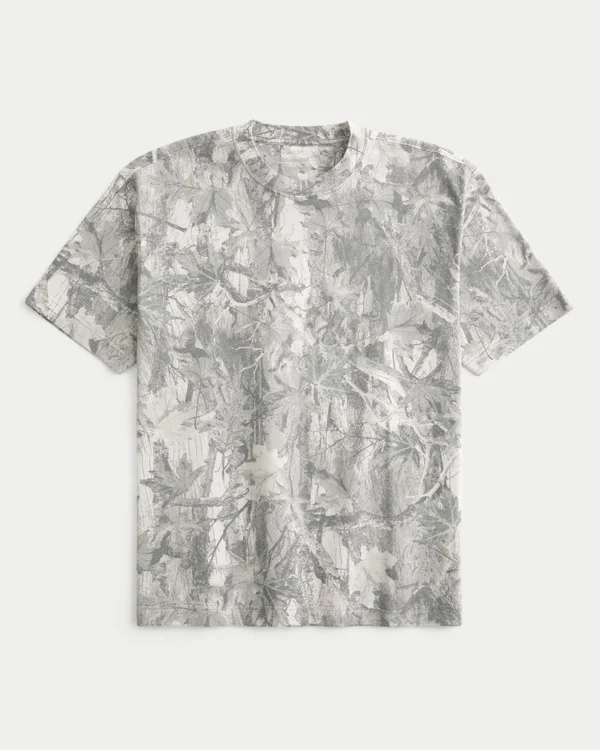 T-shirt épais à col rond et motif camouflage T-shirt épais à col rond et motif camouflage