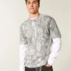 T-shirt épais à col rond et motif camouflage T-shirt épais à col rond et motif camouflage